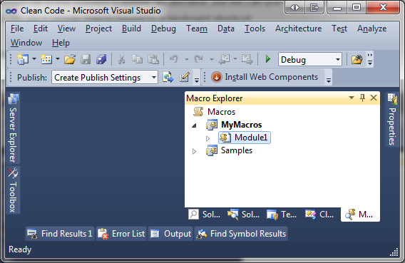 Visual Studio Macro Explorer